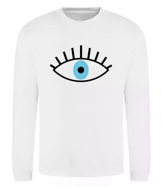 Світшот Око блакитне Білий фото