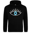 Мужская толстовка (худи) Око блакитне Черный фото