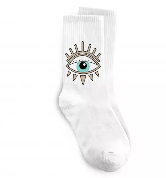 Носки Око намальоване Белый фото