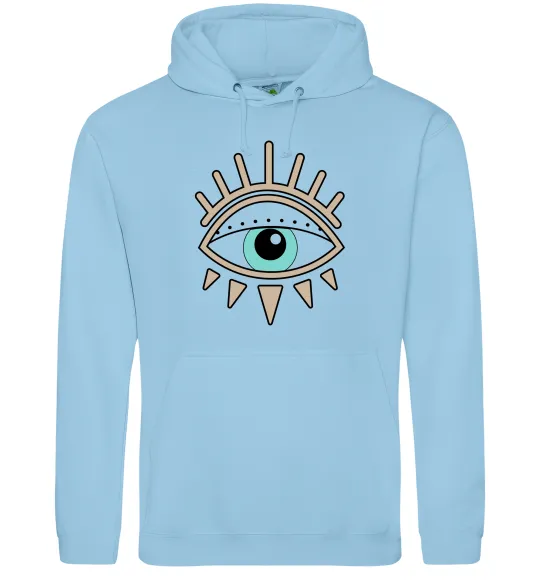 Чоловіча толстовка (худі) Око намальоване Блакитний фото