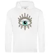 Жіноча толстовка (худі) Око намальоване Білий фото