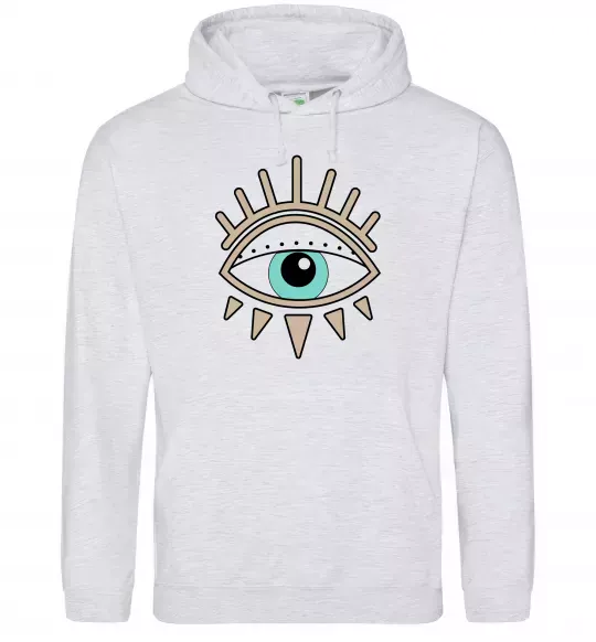 Жіноча толстовка (худі) Око намальоване Сірий меланж фото