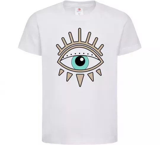 Дитяча футболка Око намальоване Білий фото