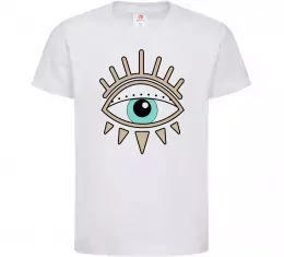 Дитяча футболка Око намальоване Білий фото