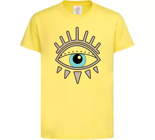 Дитяча футболка Око намальоване Лимонний фото