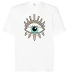 Футболка Оверсайз Око намальоване Білий фото