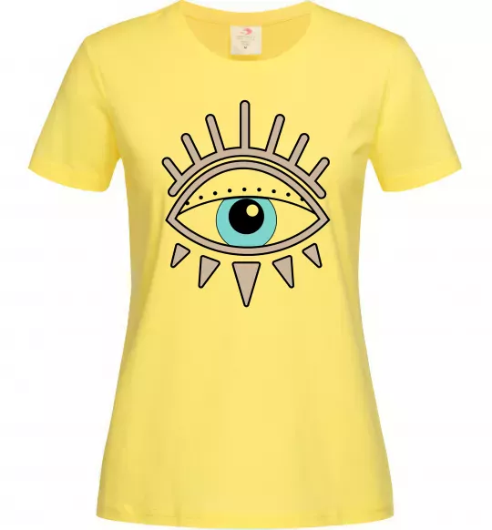 Женская футболка Око намальоване Лимонный фото