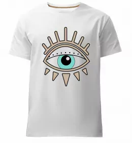 Мужская премиум футболка Очі блискавка сердечко Черный фото