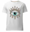 Чоловіча преміум футболка Око намальоване Білий фото