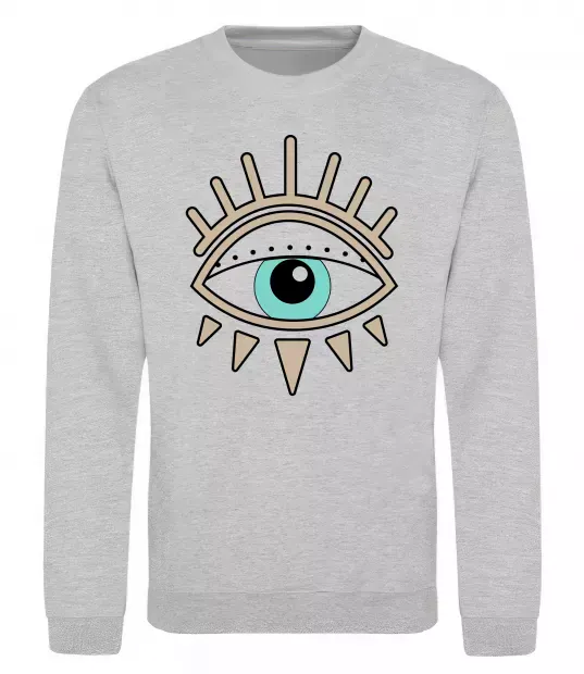 Свитшот Око намальоване Серый меланж фото