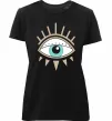 Женская премиум футболка Око намальоване Черный Женская премиум футболка Око намальоване Черный фото