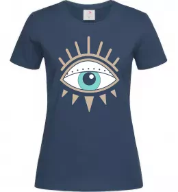 Женская футболка Око намальоване Темно-синий фото