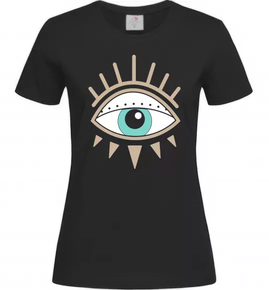 Женская футболка Око намальоване Черный фото