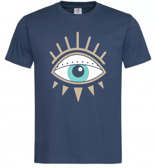 Мужская футболка Око намальоване Темно-синий фото