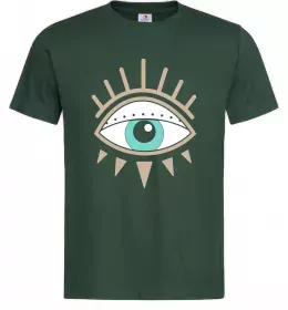 Чоловіча футболка Око намальоване Темно-зелений фото