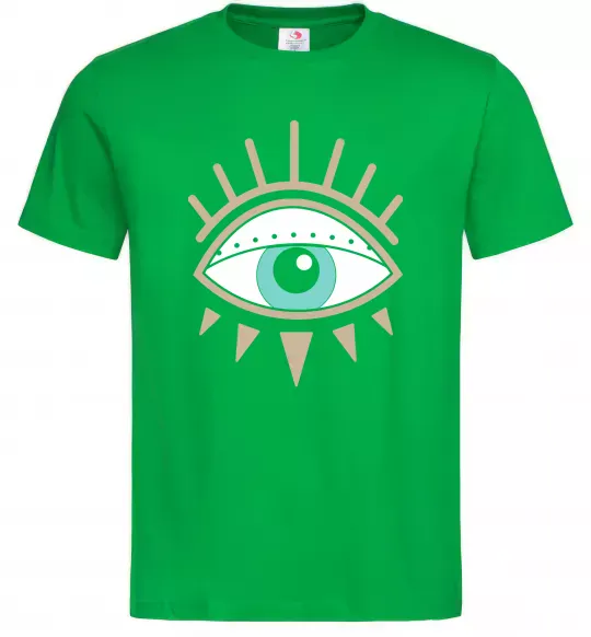 Мужская футболка Око намальоване Зеленый фото