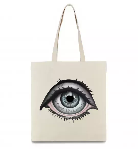 Эко-сумка Око з віями Бежевый фото
