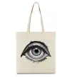 Эко-сумка Око з віями Бежевый фото