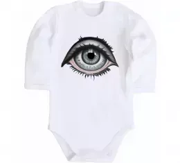 Детский боди Око з віями Белый фото