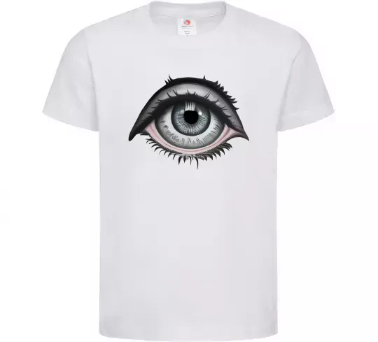 Дитяча футболка Око з віями Білий фото