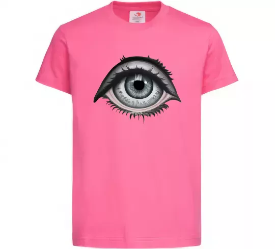 Дитяча футболка Око з віями Яскраво-рожевий фото