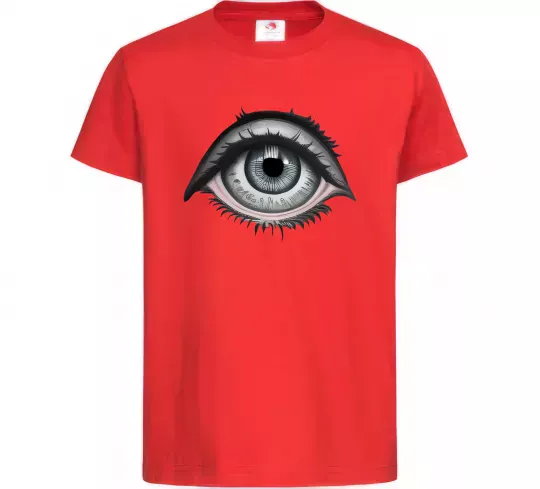Дитяча футболка Око з віями Червоний фото
