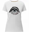 Женская премиум футболка Око з віями Белый фото
