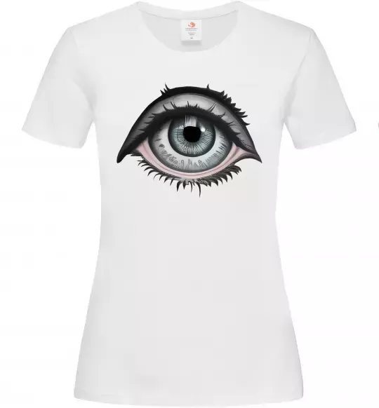 Жіноча футболка Око з віями Білий фото