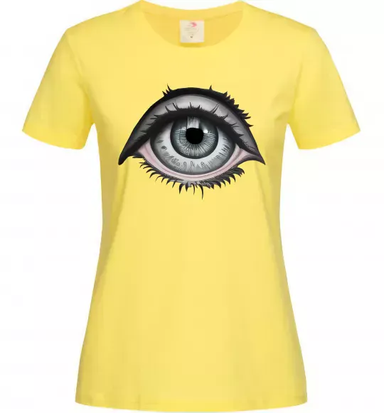 Жіноча футболка Око з віями Лимонний фото