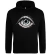 Чоловіча толстовка (худі) Око з віями Чорний фото
