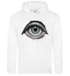 Чоловіча толстовка (худі) Око з віями Білий фото