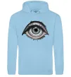 Мужская толстовка (худи) Око з віями Голубой фото