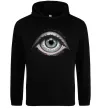 Женская толстовка (худи) Око з віями Черный фото