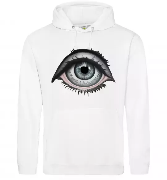 Женская толстовка (худи) Око з віями Белый фото