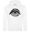 Женская толстовка (худи) Око з віями Белый фото