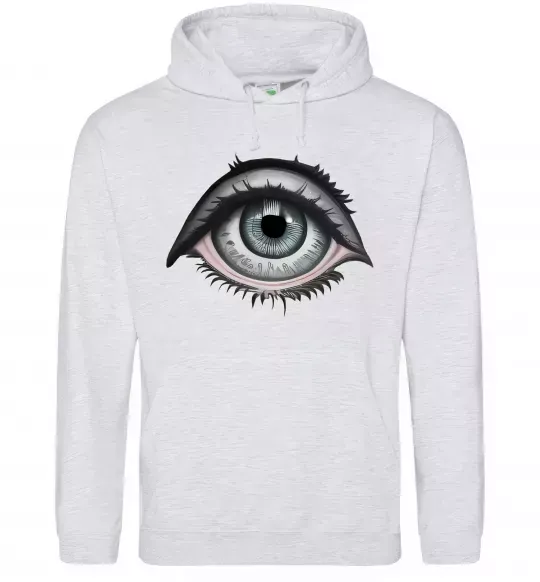 Женская толстовка (худи) Око з віями Серый меланж фото