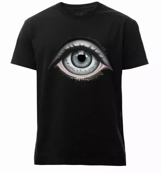 Мужская премиум футболка Око з віями Черный фото