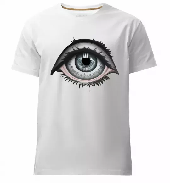 Мужская премиум футболка Око з віями Белый фото