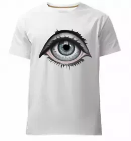 Мужская премиум футболка Очі блискавка сердечко Черный фото