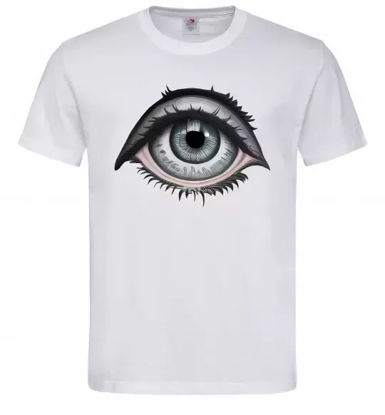 Чоловіча футболка Око з віями Білий фото