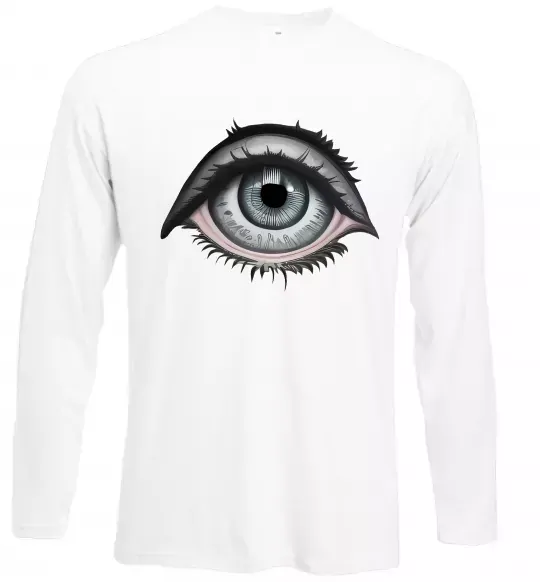 Лонгслів Око з віями Білий фото