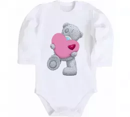 Детский боди Ведмедик Teddy Белый фото