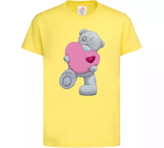 Дитяча футболка Ведмедик Teddy Лимонний фото