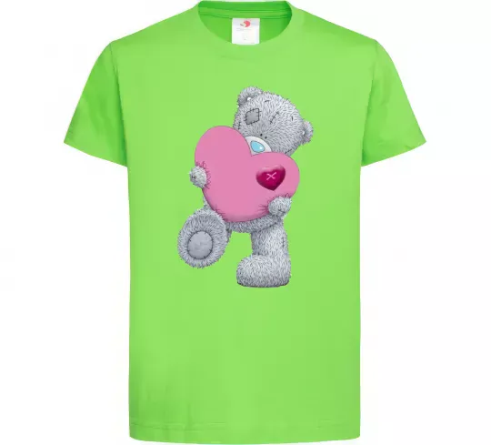 Дитяча футболка Ведмедик Teddy Лаймовий фото