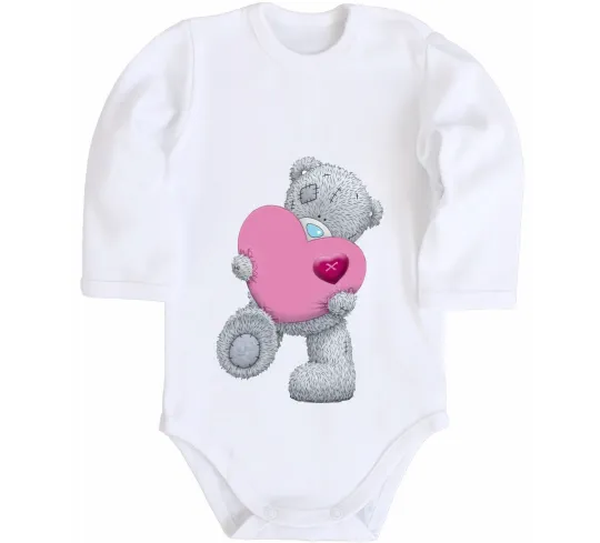 Детский боди Ведмедик Teddy Белый фото