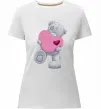 Женская премиум футболка Ведмедик Teddy Белый фото