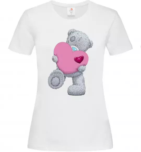 Женская футболка Ведмедик Teddy Белый фото