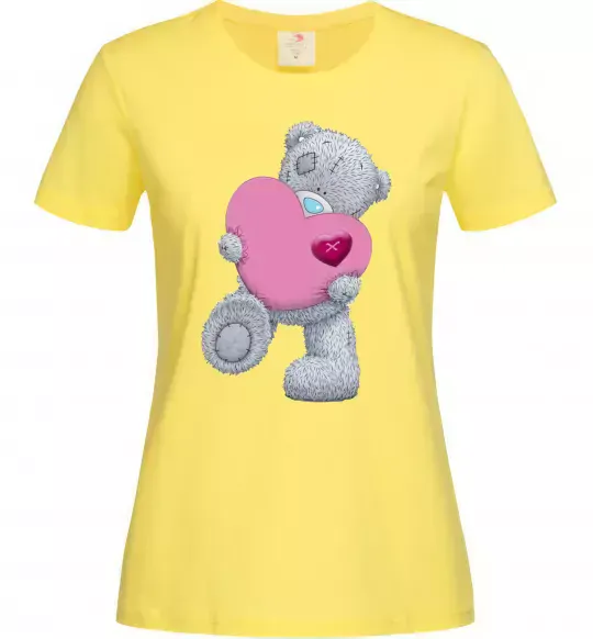 Женская футболка Ведмедик Teddy Лимонный фото
