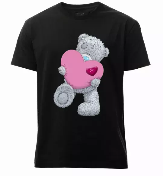 Мужская премиум футболка Ведмедик Teddy Черный фото