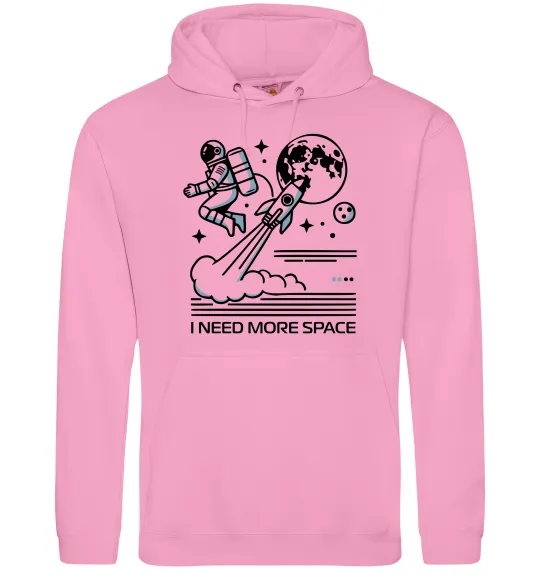 Женская толстовка (худи) I need more space Розовый фото